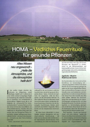 2000-03, Visionen, Homa - Vedisches Feuerritual für gesunde Pflanzen